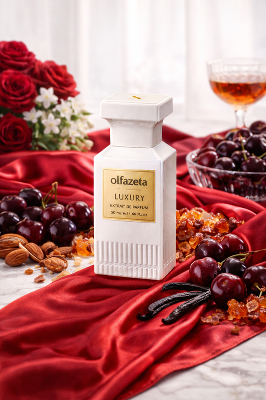 Parfum Chera cerise noire amande vanille – fragrance gourmande et sensuelle