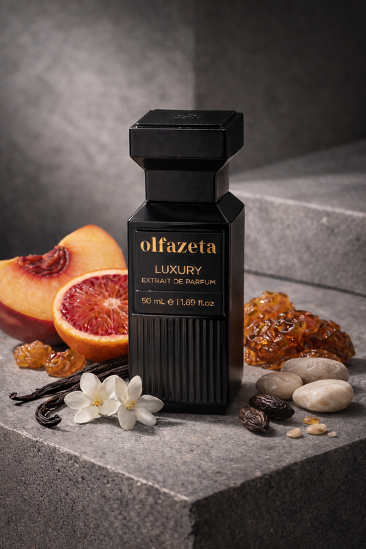 Parfum Pekka pêche orange sanguine jasmin – accord fruité liquoreux et sensuel